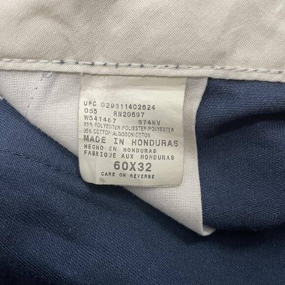 Dickies Pants Mens 60x32 Navy Blue 874 Original Work Twill Workwear Flat Front - Picture 5 of 7